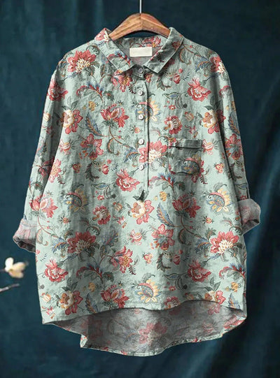 エリーゼ™ | クラシックな花柄シャツドレス