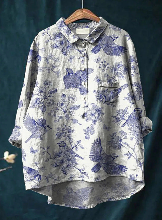 エリーゼ™ | クラシックな花柄シャツドレス