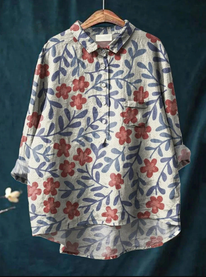 エリーゼ™ | クラシックな花柄シャツドレス