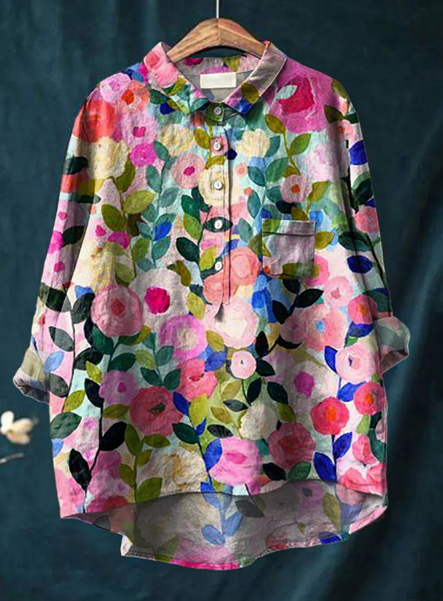 エリーゼ™ | クラシックな花柄シャツドレス