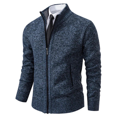 Leandro | Zippered knit cardigan