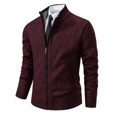 Leandro | Zippered knit cardigan