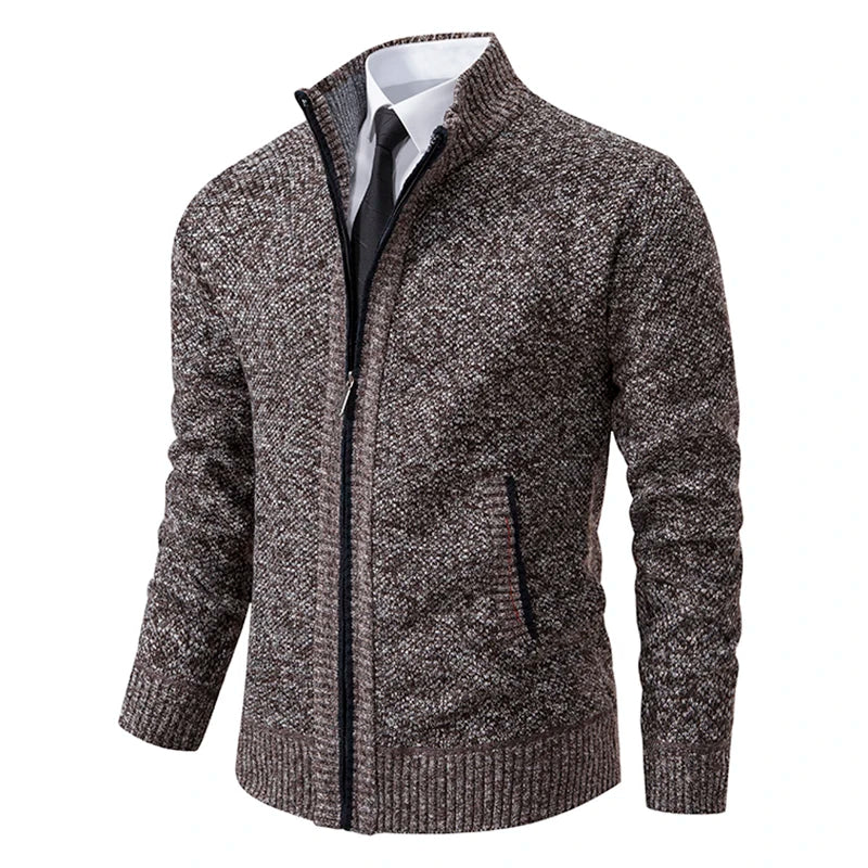 Leandro | Zippered knit cardigan