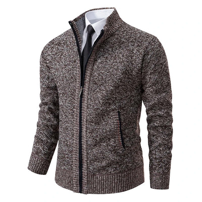 Leandro | Zippered knit cardigan