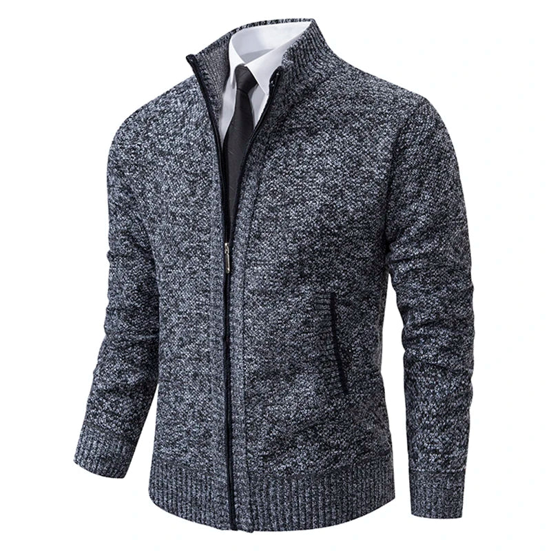 Leandro | Zippered knit cardigan