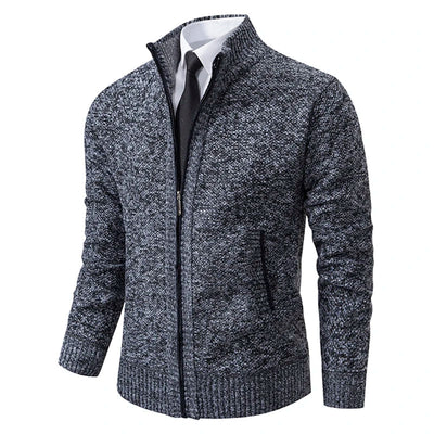 Leandro | Zippered knit cardigan